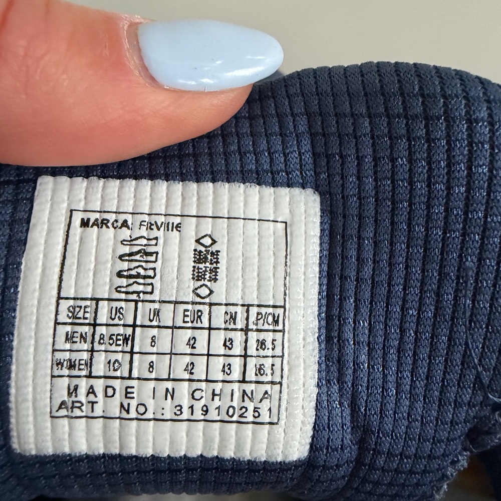 FitVille Men’s Navy Athletic Shoes - Comfortable Everyday Running Sneakers - Picture 7 of 8